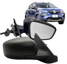 Retrovisor Espelho Renault Kwid 2017 até 2026 Com Controle Manual