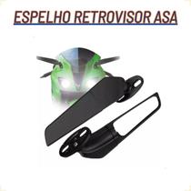 Retrovisor Espelho Universal Asa De Vento Giratória Para Motos Carenadas Todas