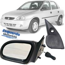 Retrovisor Esquerdo Corsa Wind Hatch Sedan Wagon Pick-up 94 / 2002 Classic 2002 / 2010 Com Controle e Acabamento