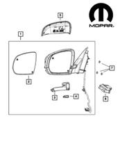 Retrovisor esquerdo jeep cherokee novo e original mopar