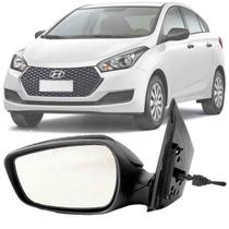 Retrovisor Esquerdo Lado Motorista Hyundai HB20 2012 2013 2014 2015 2016 Preto Regulagem Manual