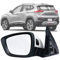 Retrovisor Esquerdo motorista Chevrolet Tracker 2021 2022 Elétrico com Sensor de Ponto Cego e Capa em Prime ou Vinho