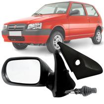 Retrovisor Esquerdo (motorista) Fiat Uno Mille Fire Way 2 portas 2006 2007 2008 2009 2010 2011 2012 2013 com Controle interno Regulagem e Acabamento - Retrovex / Engekar