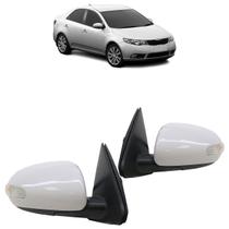 Retrovisor Externo Cerato 2009 2010 Branco Regulagem Elétrica Com Pisca