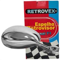 Retrovisor Externo F-1 Universal sem Controle Le Cromado Retrovisor Externo F-1 Universal sem Controle Le Cromado