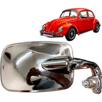 Retrovisor Externo Fusca Mexicano Lente Branca Ld Cromado