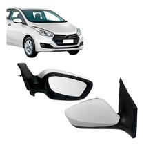 Retrovisor Externo Hb20 2012 A 2019 Eletrico Retratil Branco