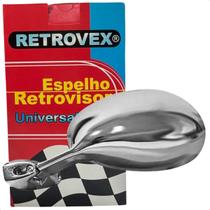 Retrovisor Externo Lado Passageiro Cromado F1 Universal