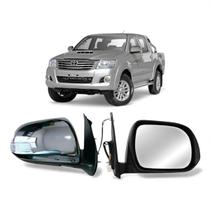 Retrovisor Externo Mitsubishi Hilux 2012 2013 2014 2015 Com Pisca Cromado Direito Passageiro