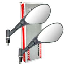 Retrovisor F800 Gira 360 Rosca Titan 125 150 160 Haste Curta