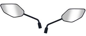 Retrovisor fazer 150-xtz-ybr-neo-fluo haste 010 lente convexa prata par