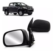 Retrovisor fixo manual hilux 2005 a 2011 esquerdo preto