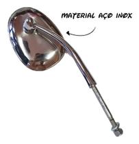 Retrovisor Fusca 1959 até 1970 - Dobradiça/Pino De Porta - Lado Esquerdo - Inox/Metal Cromado