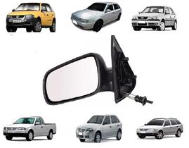 Retrovisor Gol Parati Saveiro G3 G4 4 Portas Com Controle Lado Esquerdo