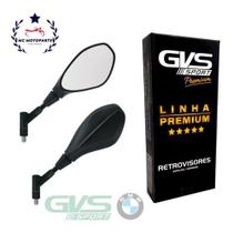 Retrovisor Gvs Premium Mod F800 Bmw Haste Giro 360º Lente Convexa Fumê P/ Motos Yamaha