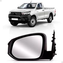 Retrovisor Hilux 2016 A 2023 Fixo C/ Capa Preta