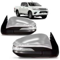 Retrovisor Hilux Srv 2016 2017 Elétrico Retrátil Com Pisca Capa Cromada