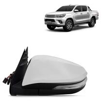 Retrovisor Hilux Srv 2016 2018 2017 Cromado Eletrico Com Pisca