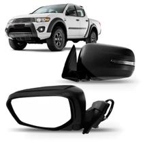 Retrovisor l200 triton 2014 a 2017 eletrico retratil c/ pisca preto