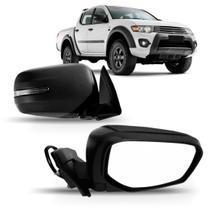 Retrovisor l200 triton 2014 a 2017 eletrico retratil c/ pisca preto