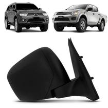 Retrovisor L200 Triton Pajero Dakar 2007 2008 2009 2010 2011 2012 2013 2014 Fixo Preto
