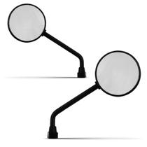 Retrovisor Mini Redondo Esportivo Universal De Moto Yamaha Par Cromo Forte