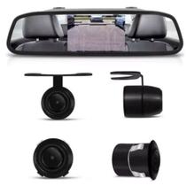 Retrovisor Monitor Tela 4.3 Câmera Ré Colorido Estacionamento