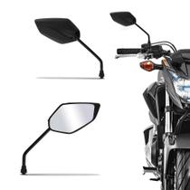 Retrovisor Moto Modelo Fazer 2015 Rosca Universal Honda Preto Haste Em Aço Par - AWA