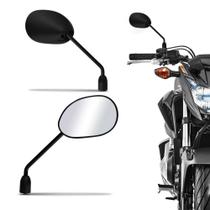 Retrovisor Moto Semelhante Original XRE 300 Rosca M8 Universal Honda Preto Haste Em Aço Par Awa
