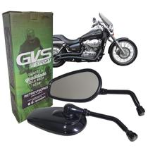 Retrovisor Par Gvs Modelo Harley Davidson Preto Brilhante Shadow Vulcan Mirage Boulevard Intruder