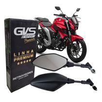 Retrovisor Par Gvs Premium Giro 360 Graus Mt-03 Mt-07 Mt-09 Lente Convexa Fumê