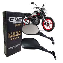 Retrovisor Par Gvs Premium Giro 360 Modelo Xt 660 Lente Convexa Prata Cg Fan Bros Cbx Cb 300 Xre 300 190 Biz 100 125