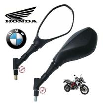 Retrovisor para Moto Par Direito e Esquerdo Haste Curta Articulado Giro 360 Compatível com Motos