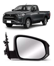 Retrovisor Preto Liso Fixo Hilux 2016 A 2019