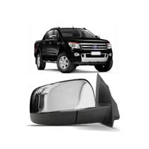 Retrovisor Ranger 2013 2014 A 2016 Sem Controle Capa Cromada
