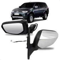Retrovisor Triton E Pajero Dakar 07 A 14 Eletrico Cromado