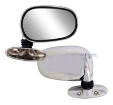 Retrovisor Universal Cromado Passat Fusca Fiat 147 Brasilia