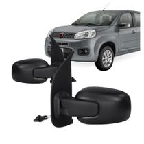 Retrovisor Uno 2015 A 2021 Preto Texturizado Com Controle