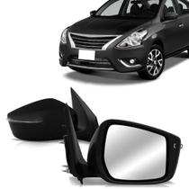 Retrovisor Versa 2016 2017 2018 Eletrico Com Pisca Fino Preto