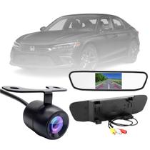 Retrovisor Visor Espelho Tela Lcd Veicular + Câmera De Ré