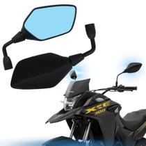 Retrovisor XRE Azul Lente 160 Fan 300 F800 Honda Titan BMW Bros 150 GVS Haste Z400 Rebaixado Par