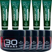 Revenda 5 Gel 30 Ervas Power 300G + 5 Pomada Fisiofort 150G