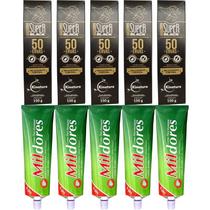 Revenda 5 Pomada 50 Ervas + 5 Creme Para Massagem Mil Dores