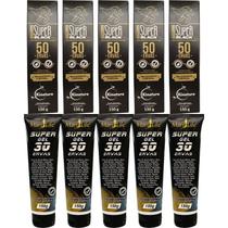 Revenda 5 Pomada Massageadora 50 Ervas 5 Super Gel 30 Ervas
