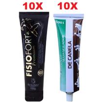 Revenda Atacado 10 Pomada Massageadora Fisiofort Premium + 10 Unguento Massageador de Canela 100g