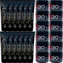 Revenda Atacado 12 Gel 30 Ervas Power 300g + 12 Pomada Massageadora Fisiofort Premium 150g