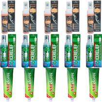 Revenda Atacado 5 Spray Massagem Icerelief + 5 Peixe Életrico + 5 Pomada Mil Dores
