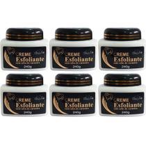Revenda Atacado 6 Creme Esfoliante Com Sebo de Carneiro 240g Para Pés Mãos Corpo