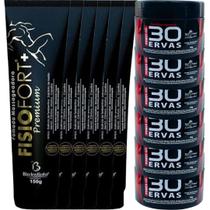 Revenda Atacado 6 Gel 30 Ervas Power 300g + 6 Pomada Massageadora Fisiofort Premium 150g