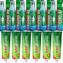 Revenda Atacado 6 Spray Para Massagem Icerelief + 6 Pomada Massageadora Mil Dores 100g